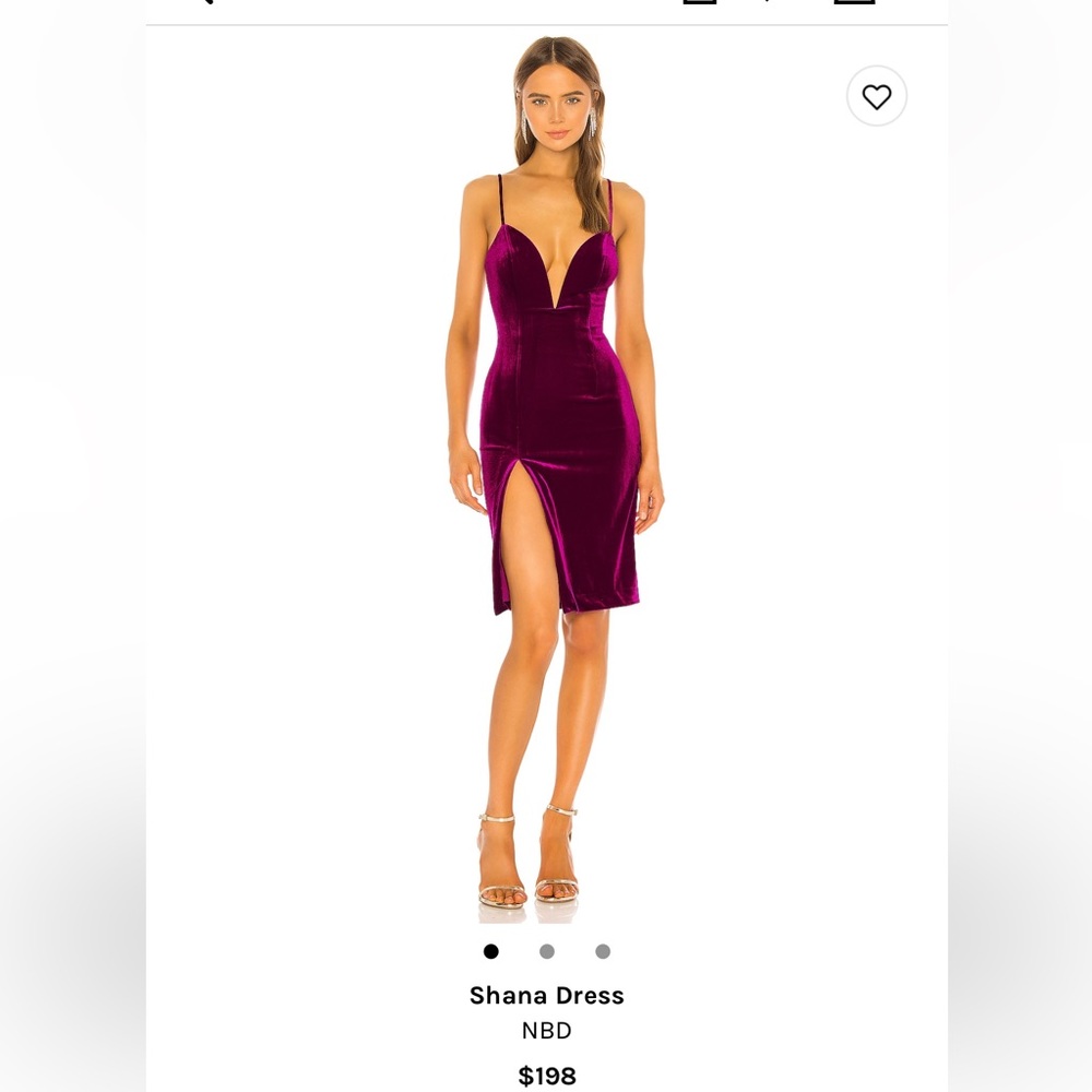 NBD velvet magenta dress
